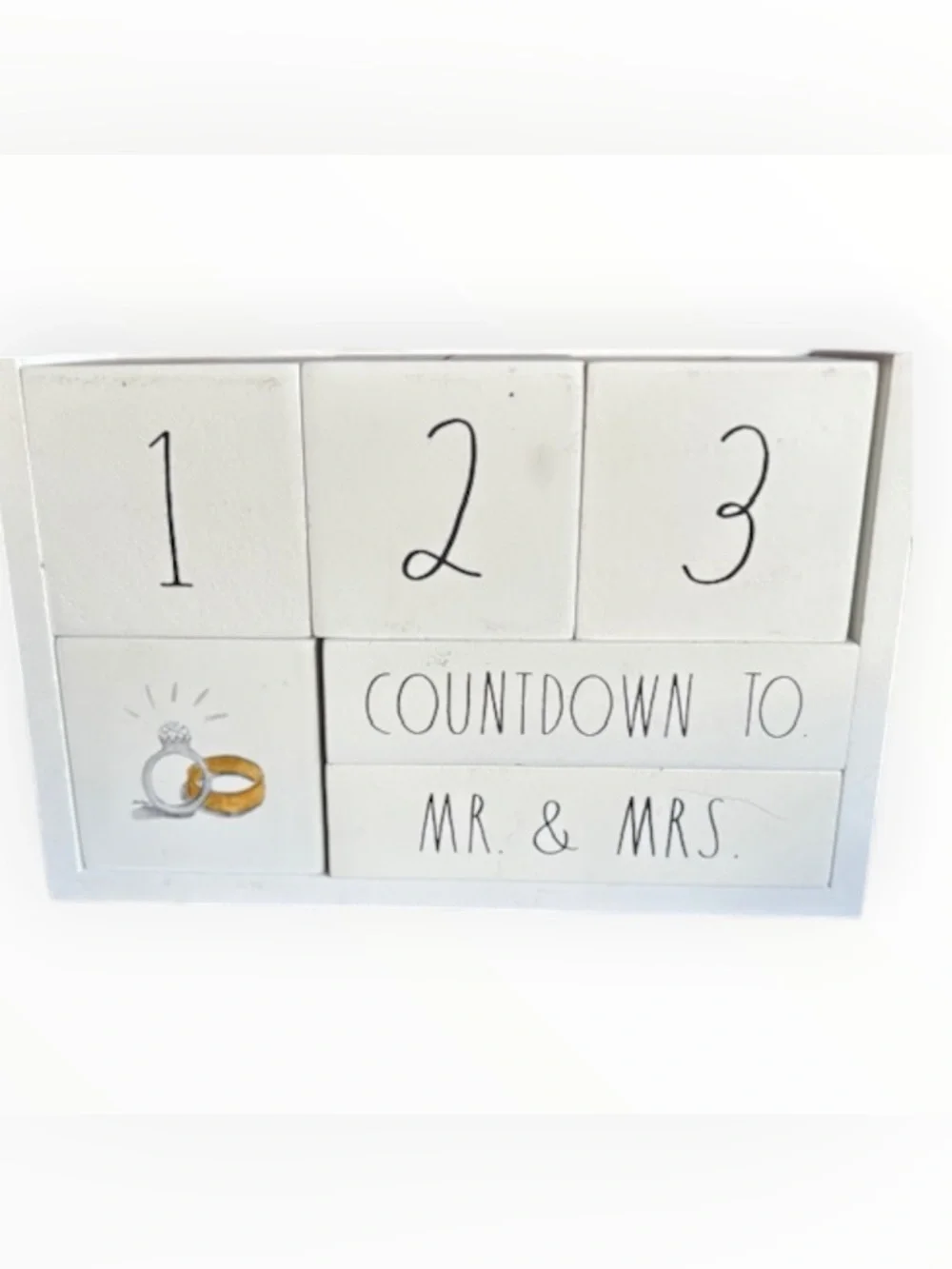Rae Dunn Countdown Block Set Wedding Holiday Days Until Calendar Decor